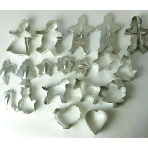 Metal Cookie Cutters Lot 19 Holidays Gingerbread